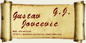 Gustav Jovčević vizit kartica